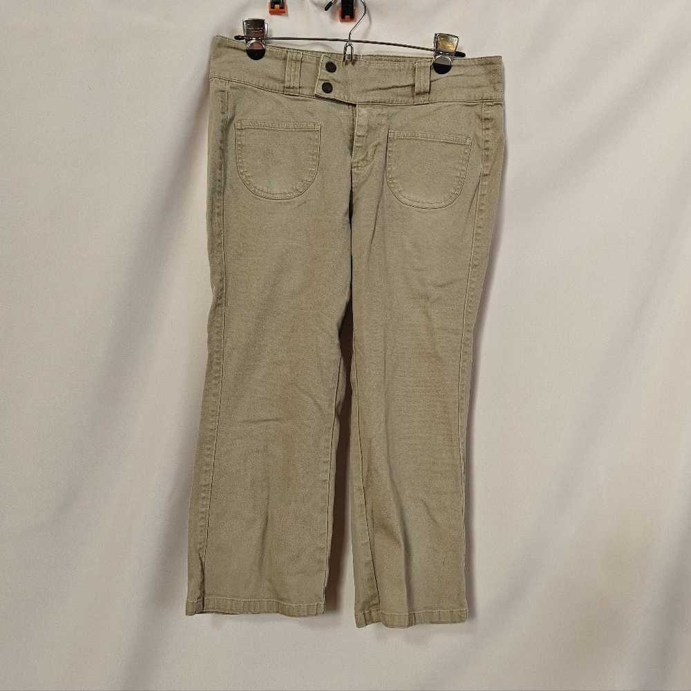 Khaki Straight-Leg Jeans